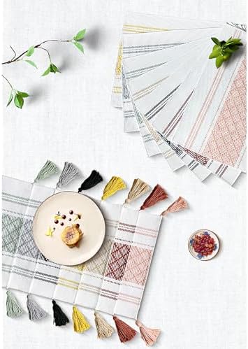 Boho Table Runner for Home Decor Cafe with Tassels Farmhouse Rustic