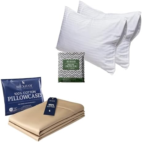 Beckham Hotel Collection Queen Size Pillow Protectors & Cotton