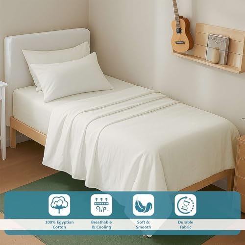 Ready To Rest 4 Piece Full XL Sheet Set - Ivory, 15 Inch Deep Pockets
