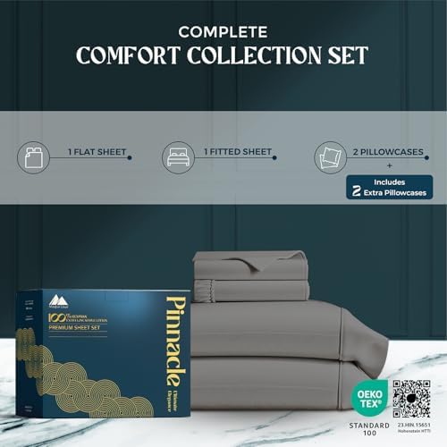 Mayfair Linen 100% Egyptian Cotton Sheets King Size - 1500 Series King