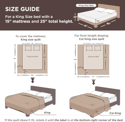 Bedsure King Size Quilt, Lightweight Comforter Set, Taupe Bedspread