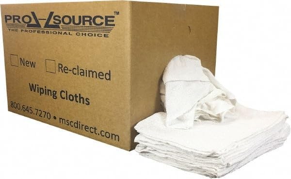 PRO SOURCE Low-Lint Virgin White 100% Cotton Terry Cloth Bar Mop Shop