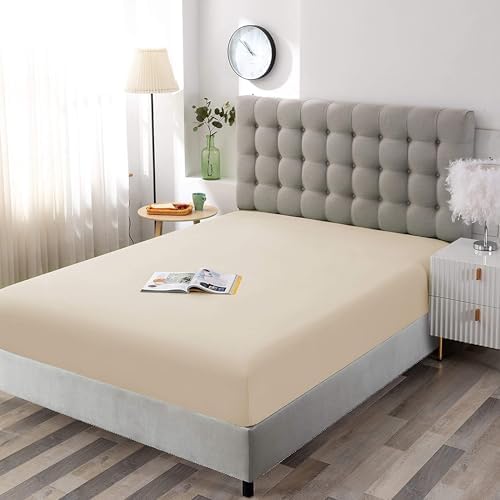 California King Size 1 Piece Fitted Sheet 17 inch Extra Deep Pocket