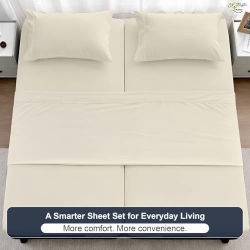 Cotitngton Lane Split King Sheets for Adjustable Bed, 100% Cotton