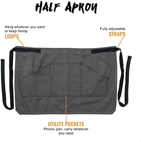 Under NY Sky Half Apron, 3 Deep Pockets, 2 Utility Loops, ProTwill