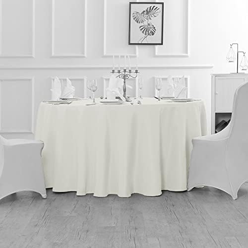 Fokitut 6 Pack Round Tablecloth, 90 Inch, Stain Resistant and Wrinkle