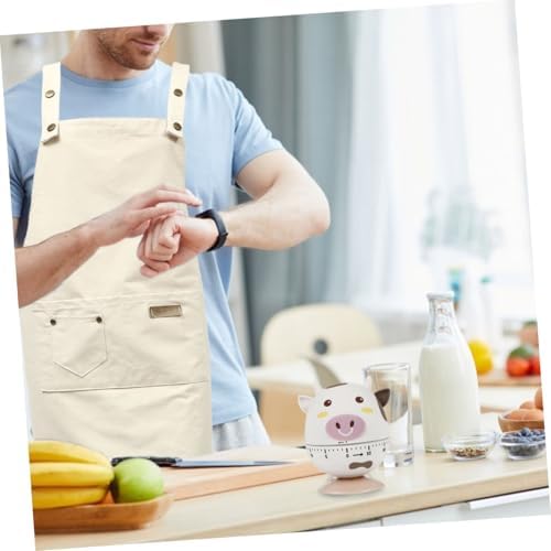 Cotton Sleeveless Apron with Pocket, Adjustable Belt for Restaurant