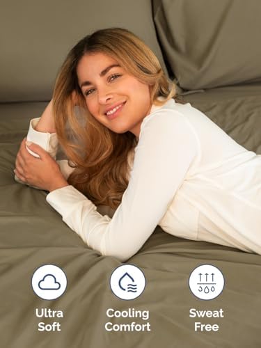 CGK Extra Deep Full Sheet Set - 6pc Cooling Sheets - Khaki