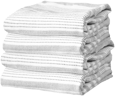 T-Fal Skipping Stripe Dual Kitchen Towel, 18" x 28", Highly Absorbent
