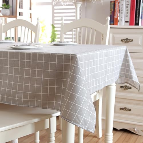 Rectangle Checkered Tablecloths for Indoor and Outdoor, Machine