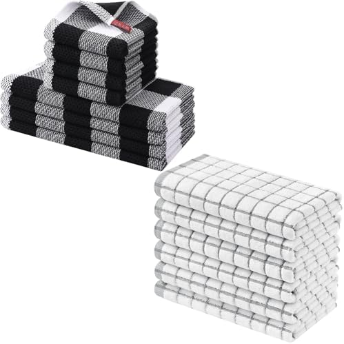 Homaxy Kitchen Towels and Dishcloths Set