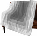 Fleece Sherpa Bed Blankets, 3D Optical Illusion Microfiber Plush