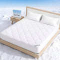 Cooling Mattress Pad Queen, Breathable Quilted Fitted Mattress