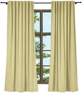 TWOPAGES Decorative Elegant Back Tab Curtain for Living Room, Solid