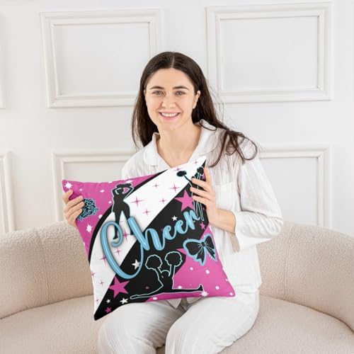 Cheerleading Throw Pillow Covers Set of 2 22 x 22-Inch Kids