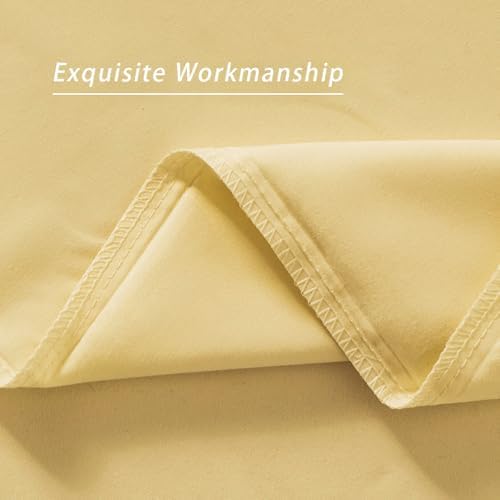 King Size Zipper Pillow Cases Set of 2,Gold,20x36 Inches