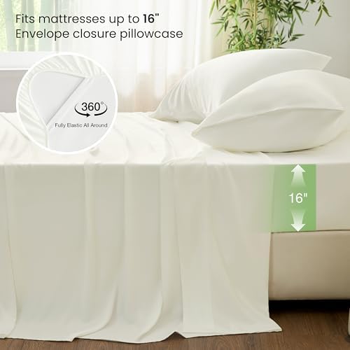 Love's cabin 4 Piece Full Size Sheet Set, 100% Rayon Derived from