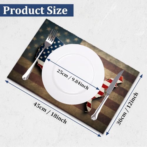 Placemat Set of 12 Washable Linen Textured Place Mats for Dinner