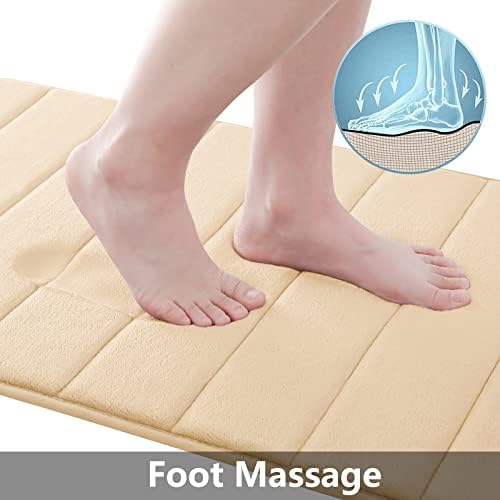 Buganda Meomry Foam Bathroom Rugs 2 Pieces, Bath Mat Size 24 x 16 and