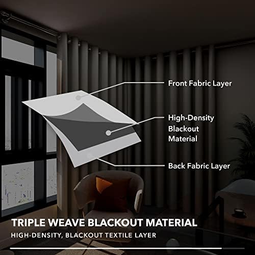 Deconovo Blackout Curtains for Bedroom 108 Inch Long, Living Room 1