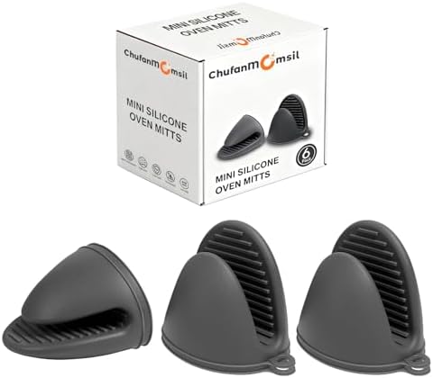 6 Pack Mini Oven Mitts Silicone Pot Holders Heat Resistan for Kitchen