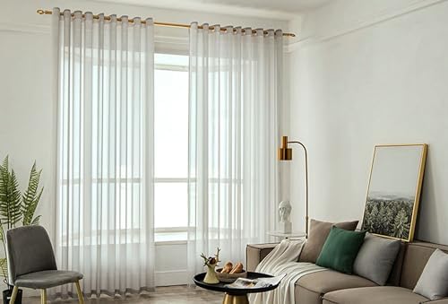 Bedroom Curtains 2 Panel Sets Sheer,2 x 52W x 63H,Sheer Curtains Light