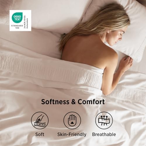 Bedsure Full Size Sheets - 4 Pieces Soft, Breathable, Cooling Bed