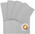 Placemats Set of 8 Grey Leather Texture Place Mats for Dining Table