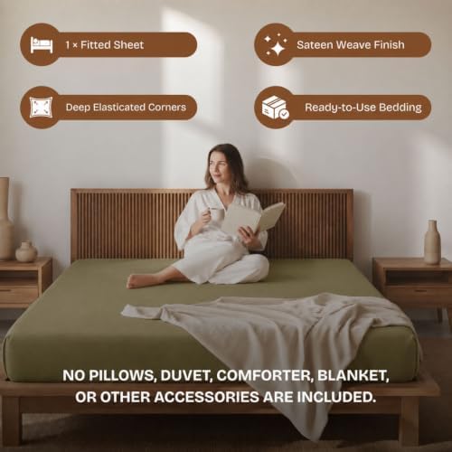 Twin XL Fitted Sheet -Fits Mattress Perfectly 10 inch Deep Pocket- 600