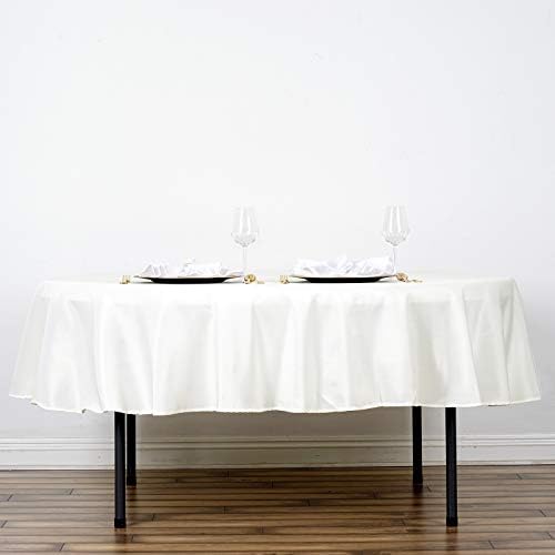 Balsa Circle 6 pcs 90 inch Ivory Round Washable Polyester Easy-Care