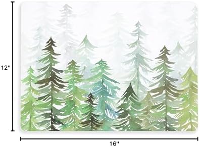 KAF Home Cork Placemats 16 x 12-Inch Set of 4 (Holiday Winter Forest)