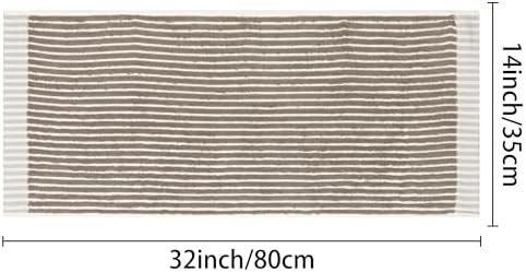 uxcell 100% Cotton Striped Soft Absorbent Jacquard Woven Hand Towels