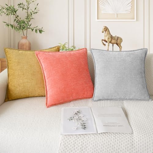 CaliTime Decorative Couch Throw Pillow Covers 20 X 20 Inches Living