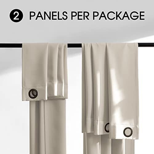 Rutterllow 100% Blackout Curtains for Bedroom and Living Room 2 Panels