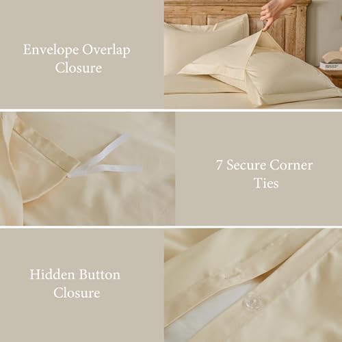 Simple&Opulence 100% Egyptian Cotton Duvet Cover Set 400 Thread Count