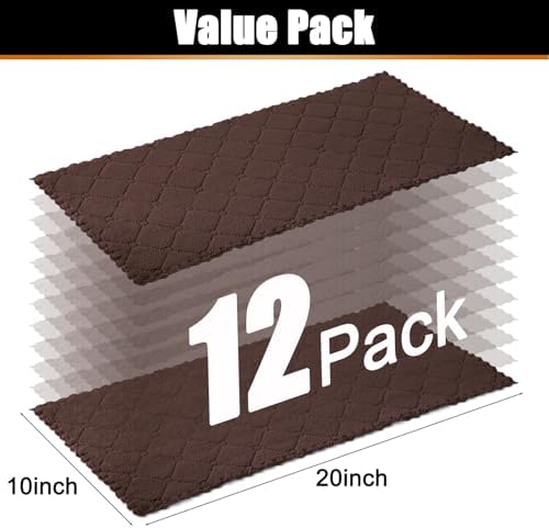 Mordimy 12 Pack Soft and Absorbent Kitchen Towels, Dark Grey & Brown