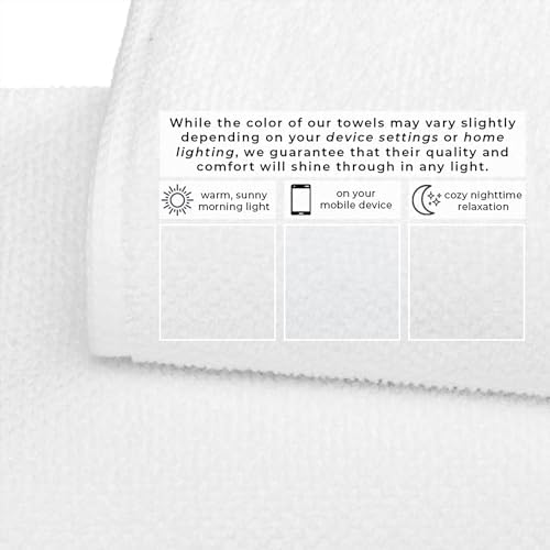 Great Bay Home 100% Cotton 6 Pack 26x16 Hand Towel Set - Absorbent