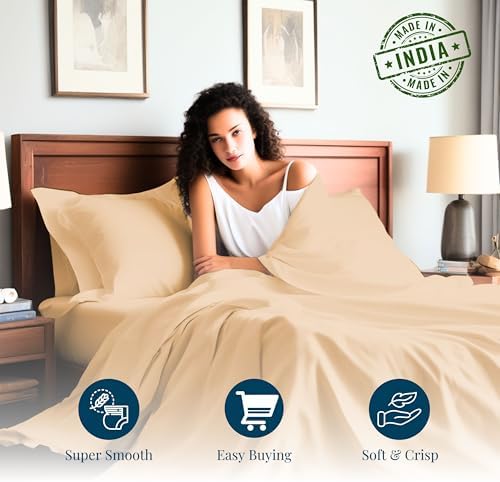 KL 500 Thread Count 100% Egyptian Cotton Full Sheet Set 15 Inch Extra