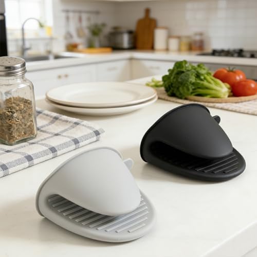 4 PCS Silicone Oven Mitts Heat Resistant Mini Oven Gloves for Kitchen