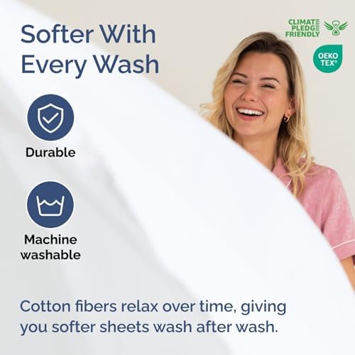 Extra Deep Cotton Fitted Sheet Cal King Size - 400 Thread Count