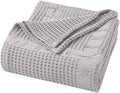 Waffle Weave Honeycomb Cotton Blanket, Comfy Blanket for Bedroom