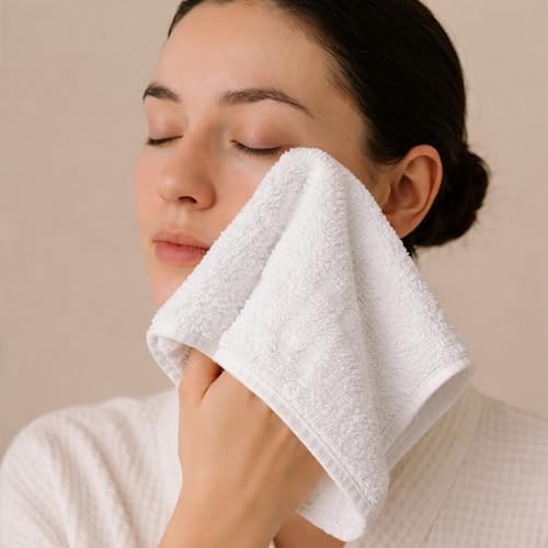 White Wash Cloths - 600 GSM, 12 x 12 Inch, Pack of 36, Ring Spun