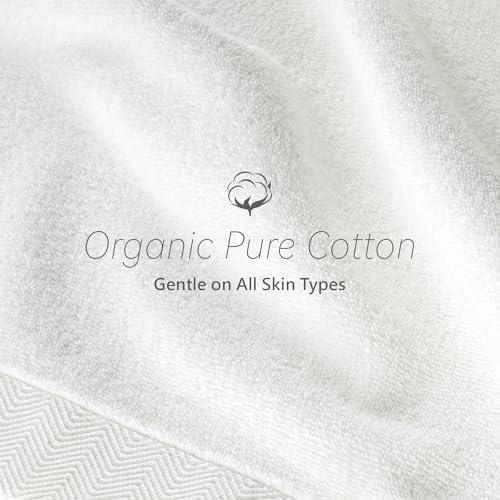 Hand Towel - 100% Cotton White Towels for Bathroom and Gym,Dorm Room