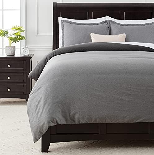 Chanasya Premium Faux Linen Bedding Duvet Cover 3-Piece Soft Luxury