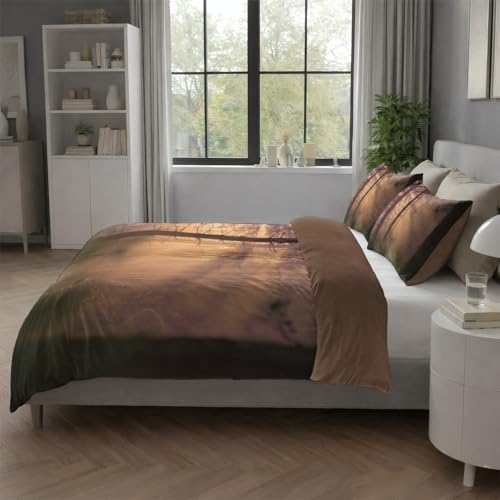 Reversible Duvet Cover Set Microfiber Bedding Set Ethereal Dreamy