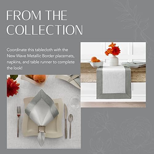 Elrene Home Fashions Villeroy and Boch New Wave Metallic Border Linen