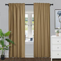 Fcosie Taupe Blackout Curtains 96 Inches Long Faux Linen Room