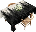 Forest Tablecloth Rectangle 60 x 120 Inch, Vintage Gray Farmhouse