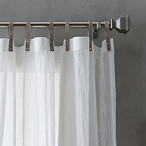 DKNY City Breeze Sheer Window Curtains Tab Top, 50 x 96, White, 2
