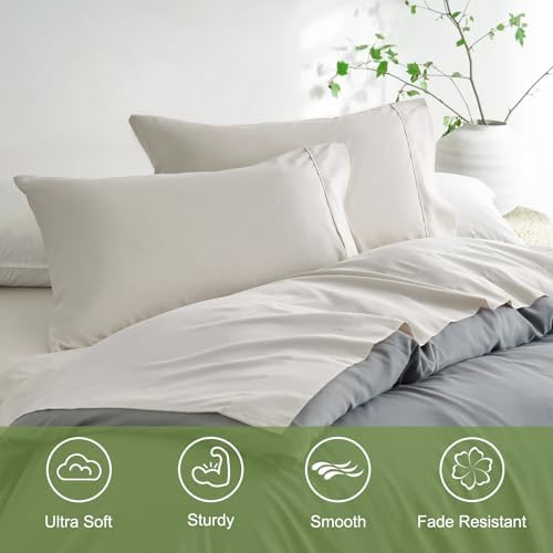 Mohap Bed Sheet Set 4 Pieces Double Brushed Microfiber 1800